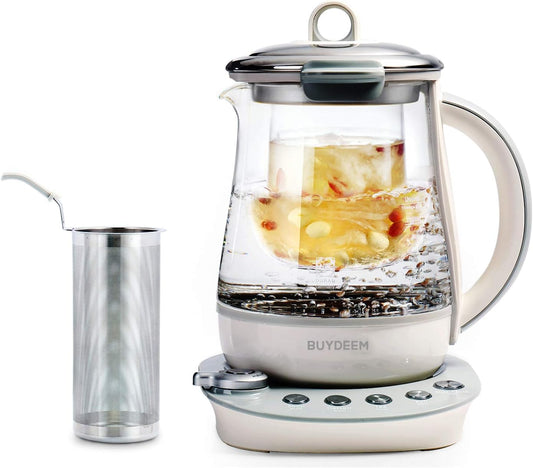 ✨ Programmable 9-in-1 Tea Maker – Smart Kettle with Soup, Yogurt & Baby Food Modes, 1.5L Glass Body, Auto Shut-Off ⏰